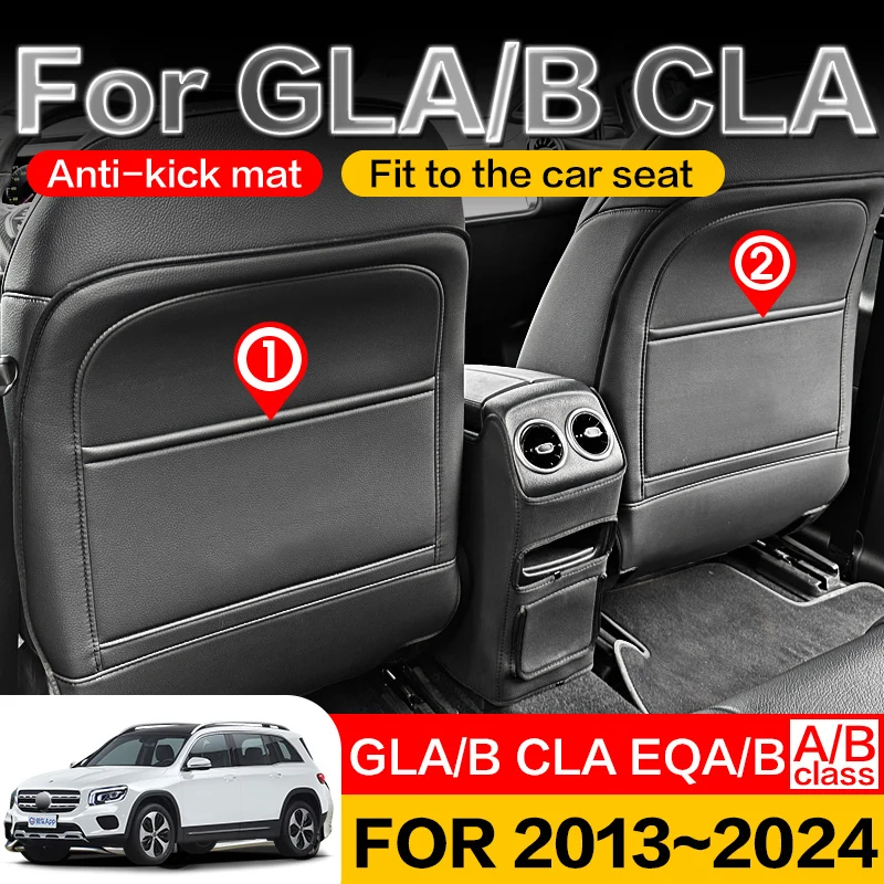 For Mercedes benz Anti-dirty pad Accessories Car interior Seat anti kick pad GLB A CLA W117 C118 A B class W246 Seat protection car seat protector