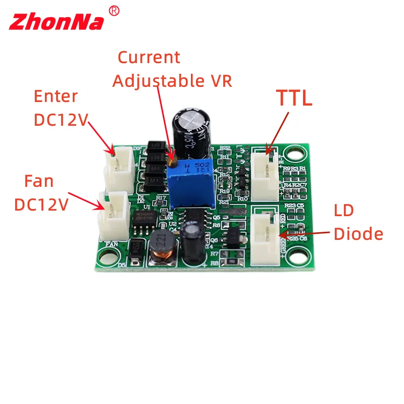 Laser With Circuit Board Driving Red/ Green/ Blue 10mW-500mW High-Power  TTL ACC Constant Current Voltage  Laser Accessories PCB 5