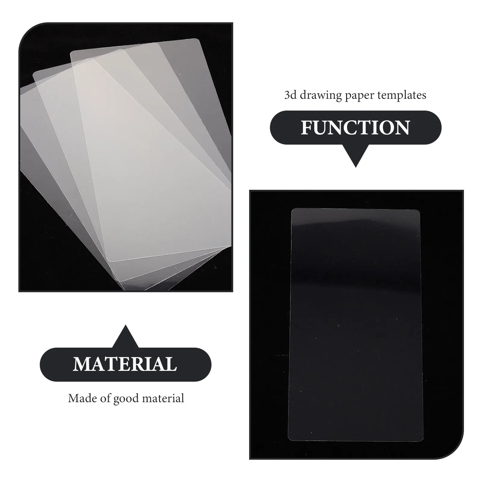 10Pcs Transparent Copy Board 3D Printing Pen Children Drawing Plastic Template Mat Stencil 3D Pen Accessories