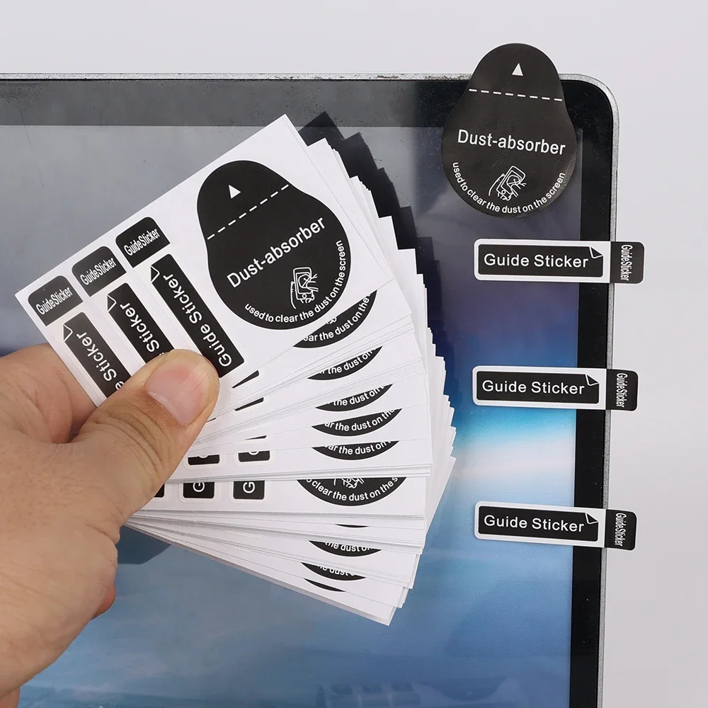 50PCS Dedust Absorber Sticker Cleaners Cleaning Tool for Watch Cellphone Computer Screen Protector Dust Removal Stickers 4