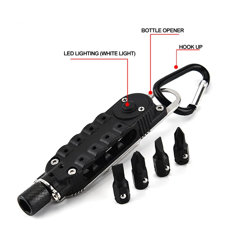 Multifunctional Screwdriver Stainless Steel Pocket Keychain Tools Outdoor Camping travel EDC Survival Equipment