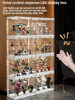 Dustproof Doll Display Case with Magnetic Levitation Stand and LED Light, Clear Acrylic Storage Box for Collectibles 5