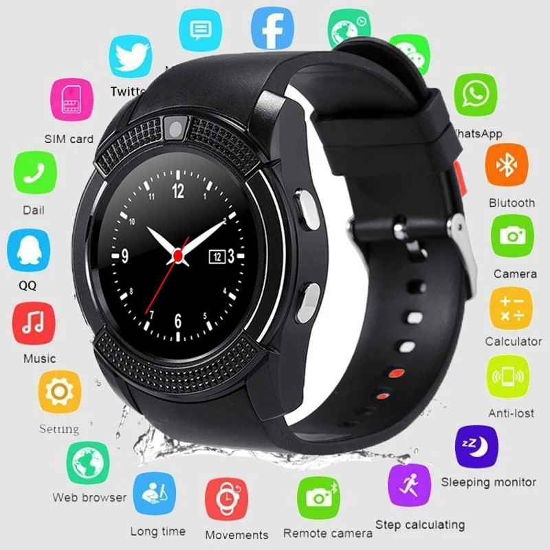 Reloj V8 Smart Watch Men Women Round Clock Support Tf Sim Card Call reloj-v8-smart-watch-men-women-round-clock-support-tf-sim-card-call