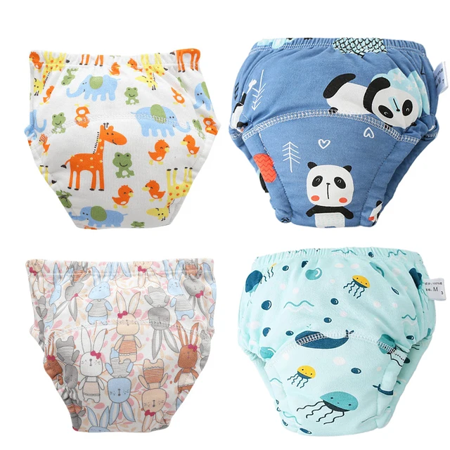 Couches imperméables réutilisables en coton doux pour bébé, shorts de pipi, pantalons d'entraînement en pot pour tout-petits, sous-vêtements pour garçons et filles 1