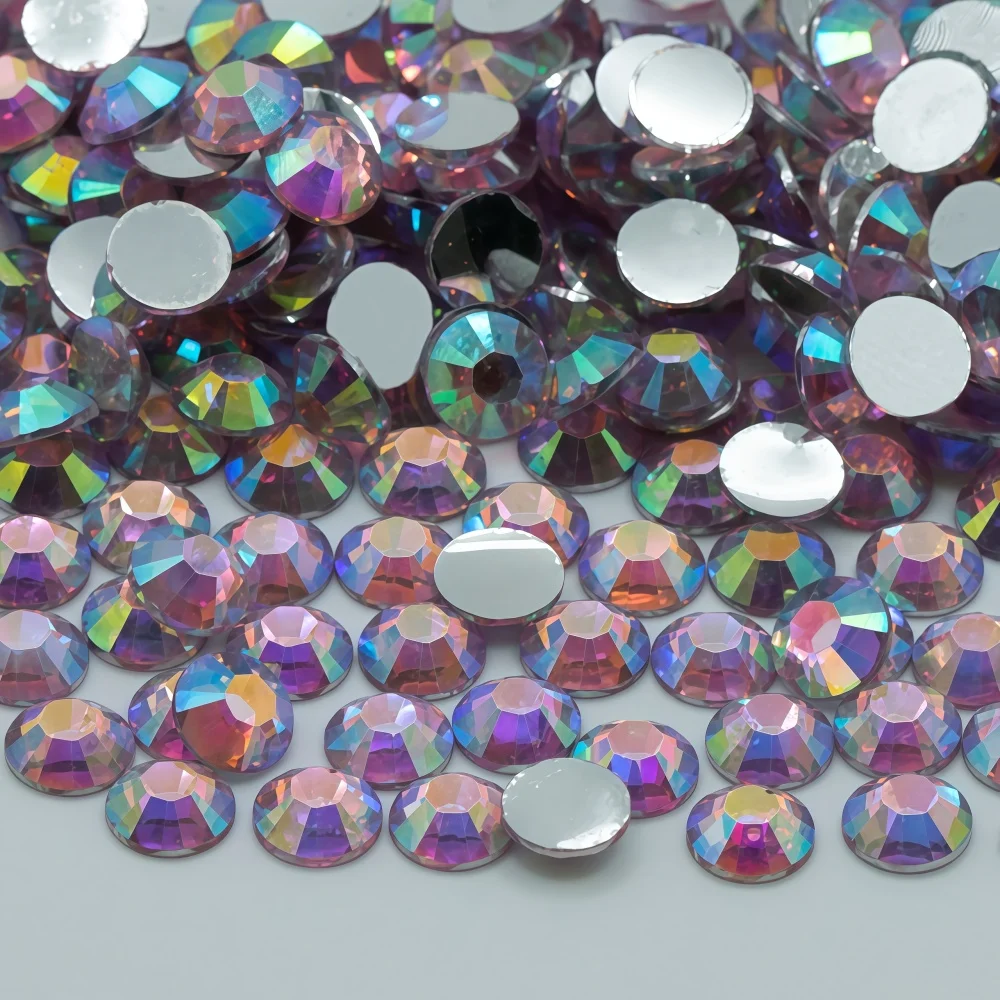 High Transparent Flat-Bottom Resin Diamonds for Nail Art and Jewelry Crafting
