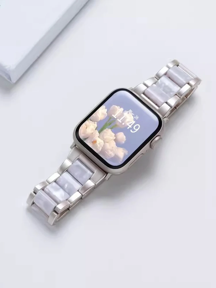 Starlight Resin Band For Apple Watch Ultra 49mm 41 45mm
