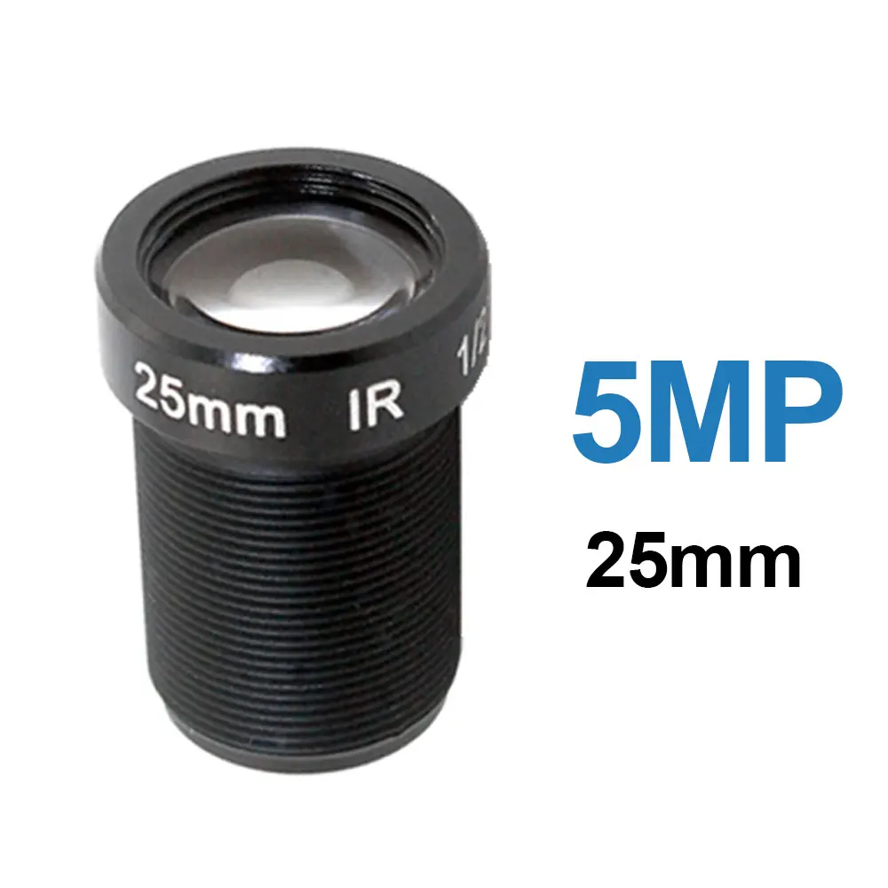 CCTV Camera Lens 5 Mega Pixel M12 X P0.5 Mount 1/2.5" F2.0 12MM 16MM 25MM Optional for Security IP Cameras/Sports Cam camera lens