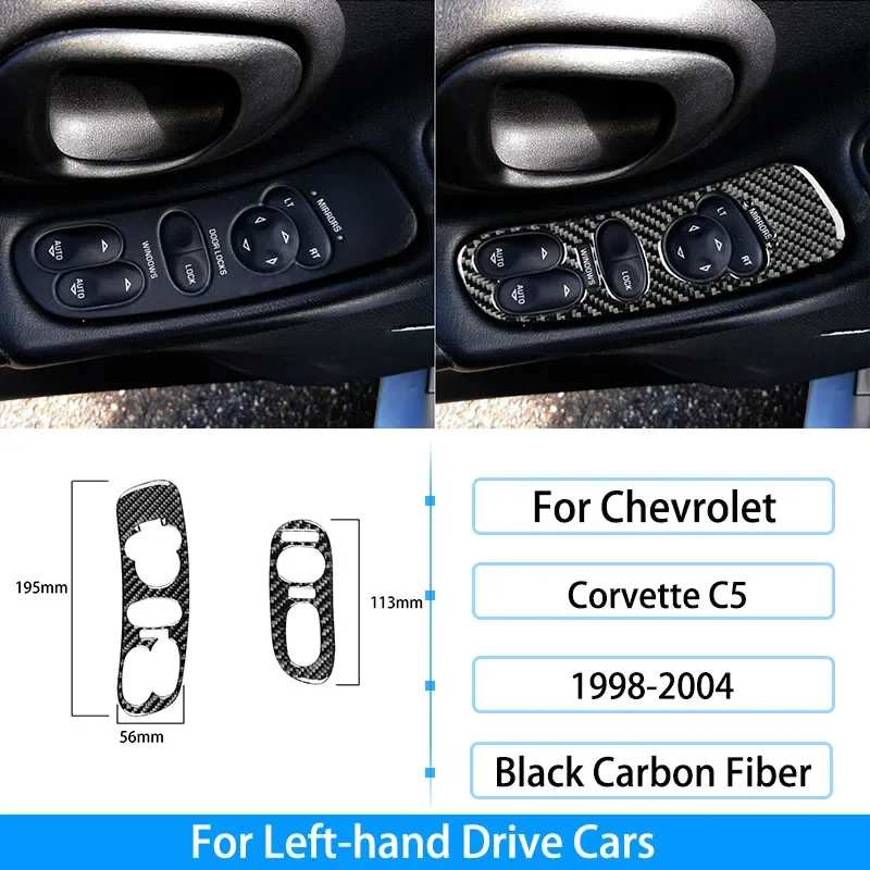 For Volvo XC90 2008-2014 LHD Carbon Fiber Car Door Window Lift Button Panel Cover Trim Interior Sticker 2008 2014