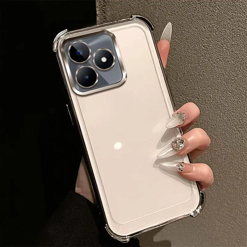 Clear Shockproof Plating Silicone Phone Case