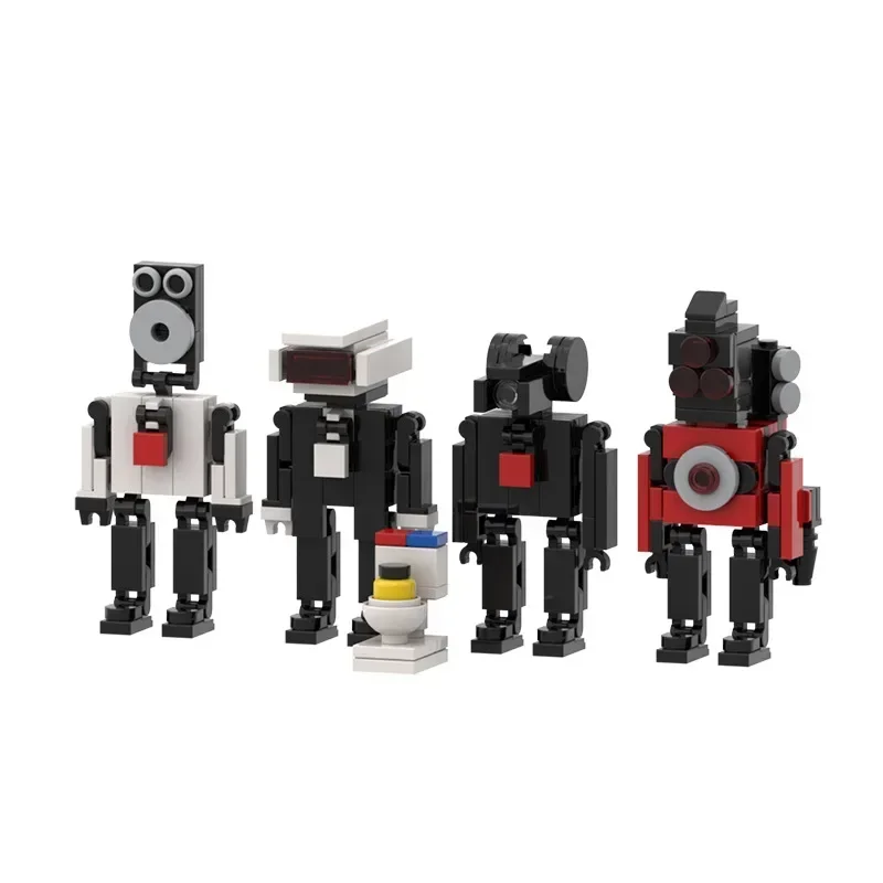 Skibidi Toilet Titan TV Man Speakerman Horror Game Bosses Camara Building Block Cartoon Doll Model Kids Birthday Halloween Gift 6