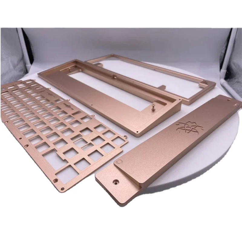 

China High quality precision Custom CNC milling machining Mechanical anodized aluminum keyboard case part for keyboard case