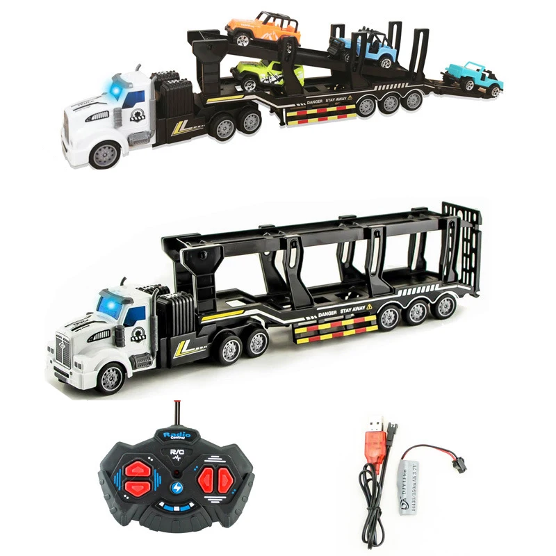 1/48 4CH Wireless Remote Control Engineering Truck Heavy Transport Truck Big Truck Dump Dump Truck Boy Model Toy 2