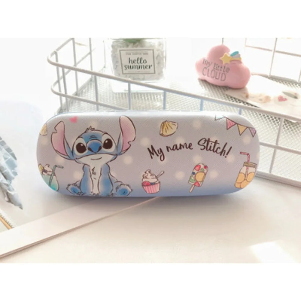 

Disney Stitch Anime Glasses Case Shell Protective Cases Student Action Figures Toy Mickey Spectacle Case Kids Birthday Xmas Gift