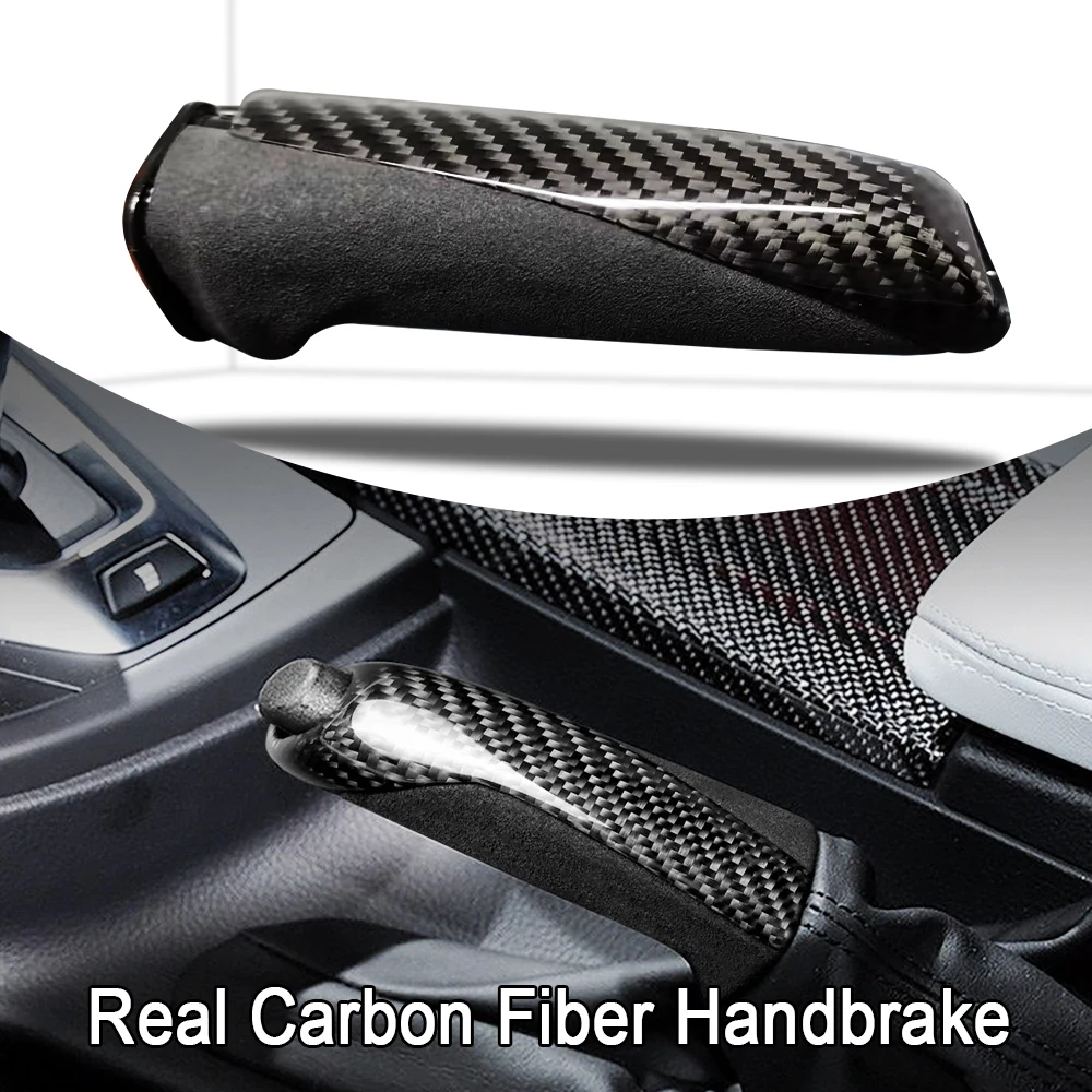Handbrake Grips Cover Trim For BMW E60 E90 E91 E92 E93 E86 E87 F20 F30 F31 F32 F61 F80 F82 Universal Carbon fiber Accessorie Hand Brake Cover