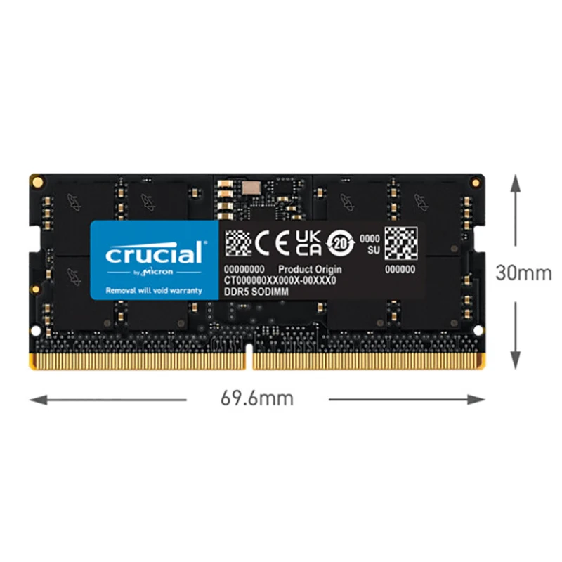 Crucial RAM 16GB 32GB DDR5 4800MHz 5600MHz SODIMM 1.1V