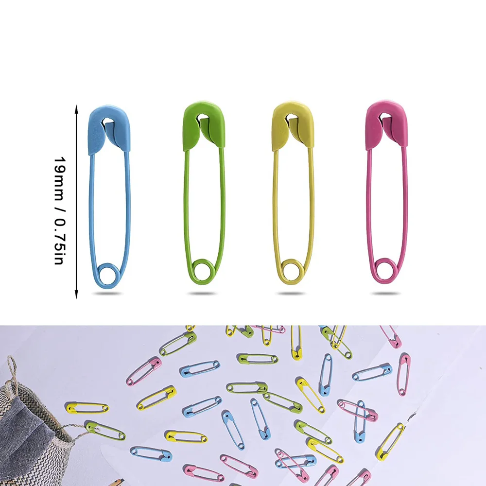 120Pcs Colored Safety Pins Safety Pins Metal Safety Pins with Storage Box Small  Safety Pins for