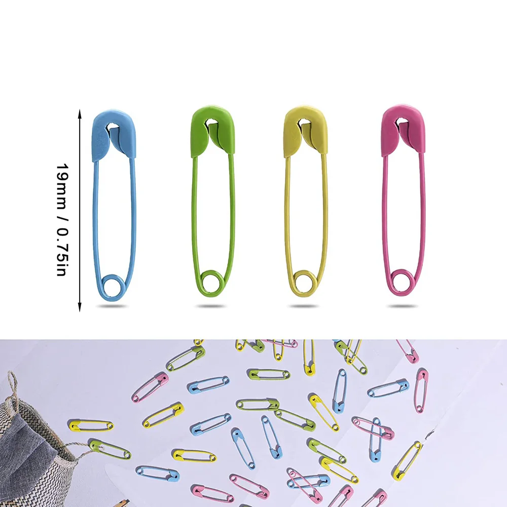 120Pcs Safety Pins Colored Safety Pins Metal Safety Pins with Storage Box  Small Safety Pins for