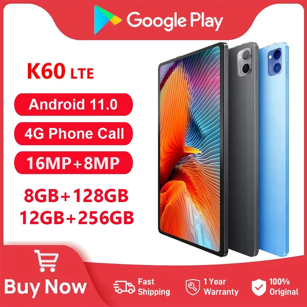 Nenmone 4G 태블릿, 10 인치 MT6771 옥타 코어, 12GB RAM, 256GB ROM, 2 in 1 태블릿 PC, 안드로이드 11, 16MP 카메라, GPS 게임용