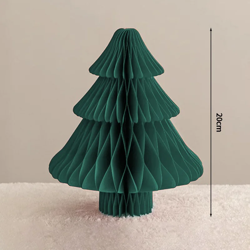 Festive Paper Honeycomb Ball Christmas Tree 3D Ornament for Home and Wedding Decor
