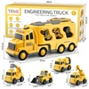 Diecast Carrier Truck Toys Cars Engineering Vehicles Excavator Bulldozer Truck Model Sets Educational Toys For Toddler Kids Gift 2