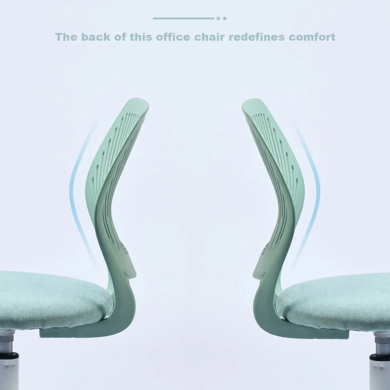 Ergonomic Teen Study Chair Aqua Green Swivel Breathable Backrest Comfort Seat 360-Degree Mobility 29.5-34.2" Height Adjust Home 6