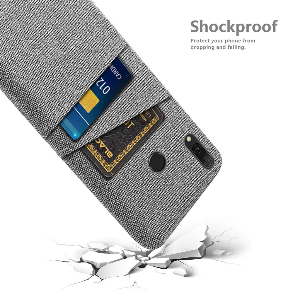 Wallet Case For Huawei Y6 2019 Case Dual Card Fabric Cloth Luxury Cover Huawei Y6 2019 Fundas For Huawei Y 6 Y6 2019 Mrd-Lx1