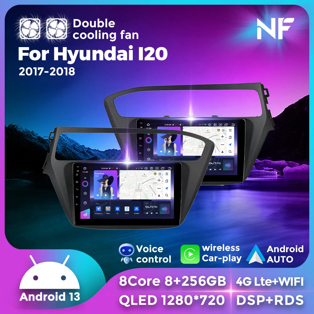 

7862S 8G + 256G автомагнитола 2din беспроводной Carplay для Hyundai i20 2015 2016 2017 2018 Android универсальный навигатор GPS мультимедийный плеер