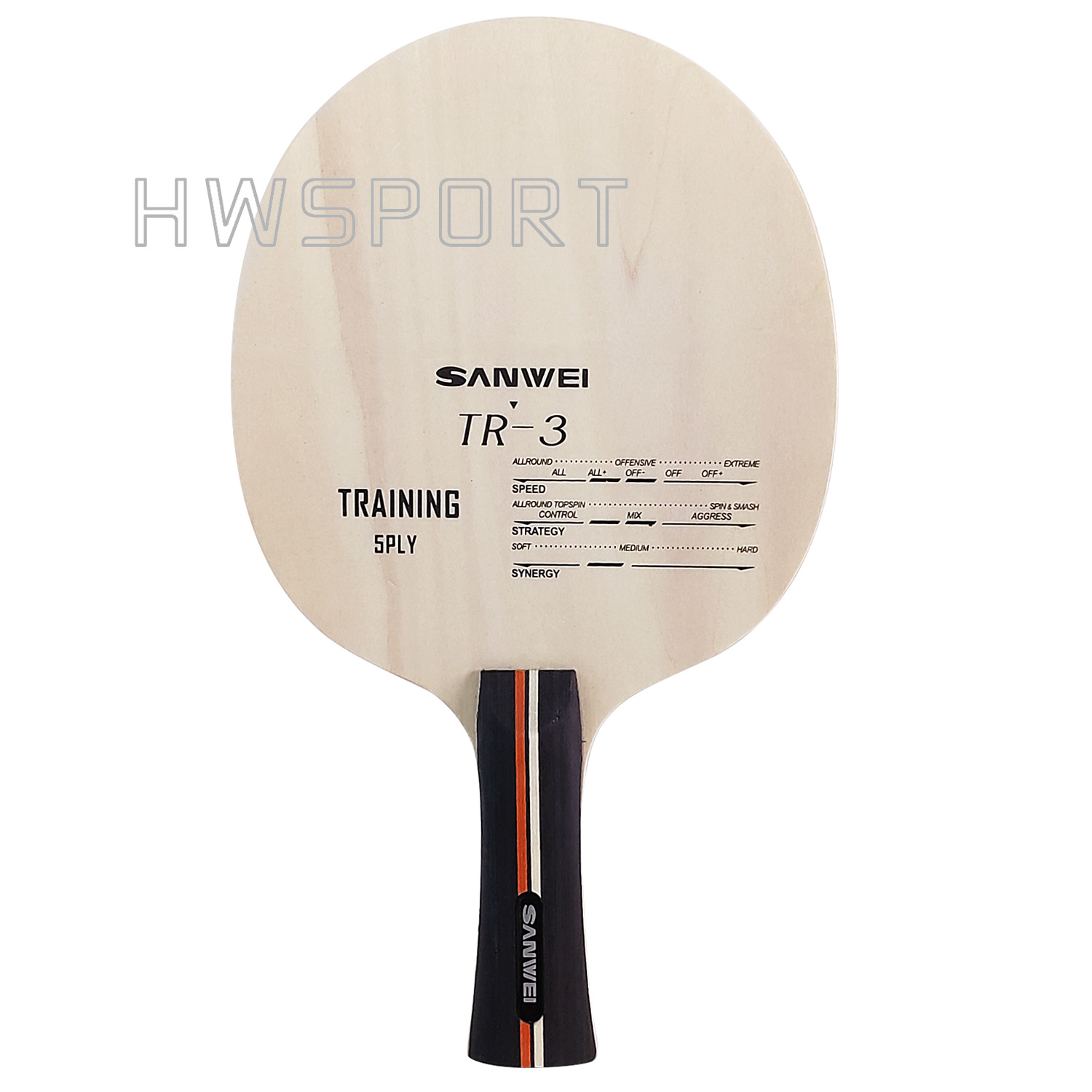 SANWEI TR-3 Table Tennis Blade Elastic 5-PLY Wood Offensive Ping Pong Blade with Good Control