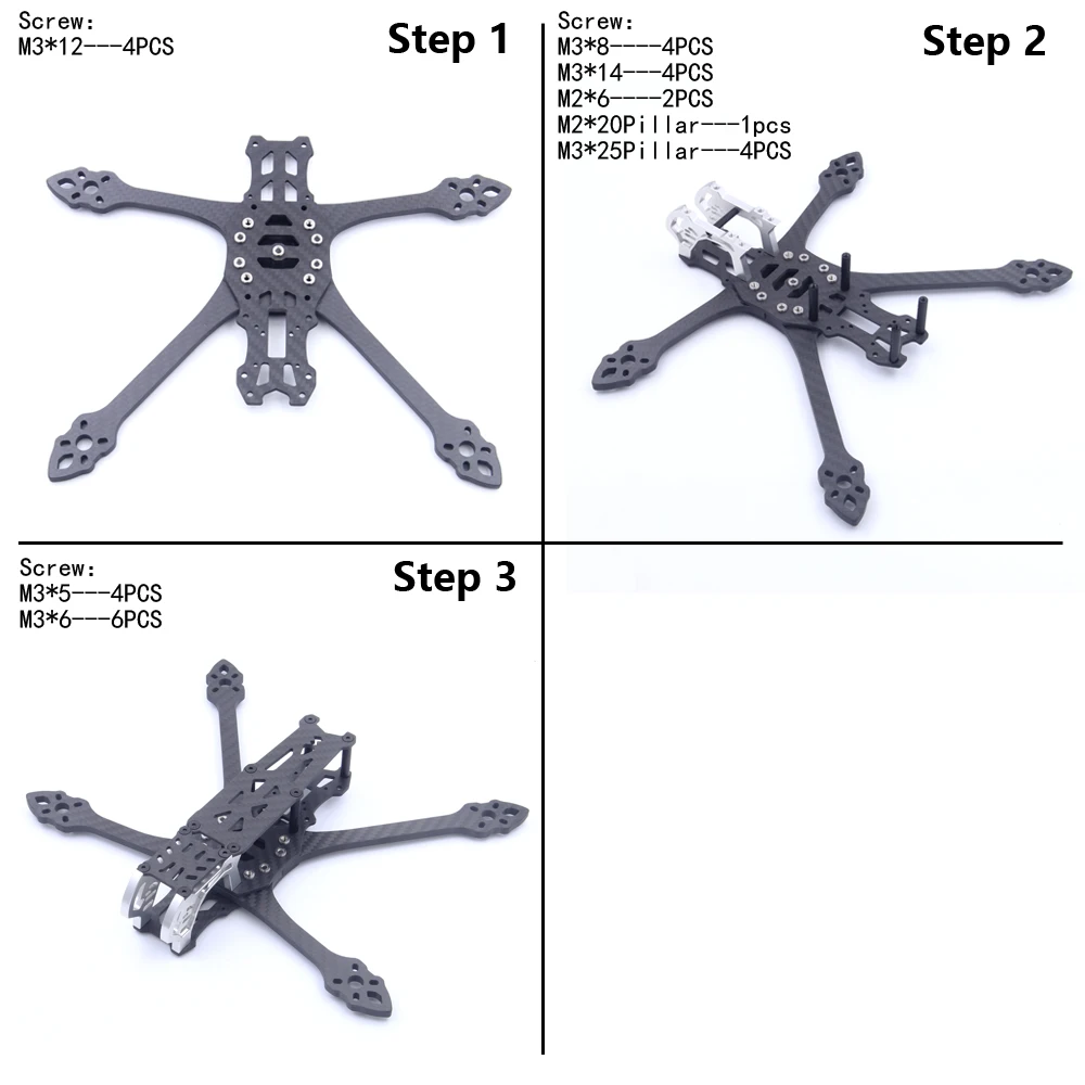 S2b68c2f0dd00432a9d7cb356323dcff22 Mark5 MK5 DC DeadCat Structure FPV Frame Kit 5inch Carbon Fiber for O3/air unit/vista RC Quadcopter Racing Drone DIY parts