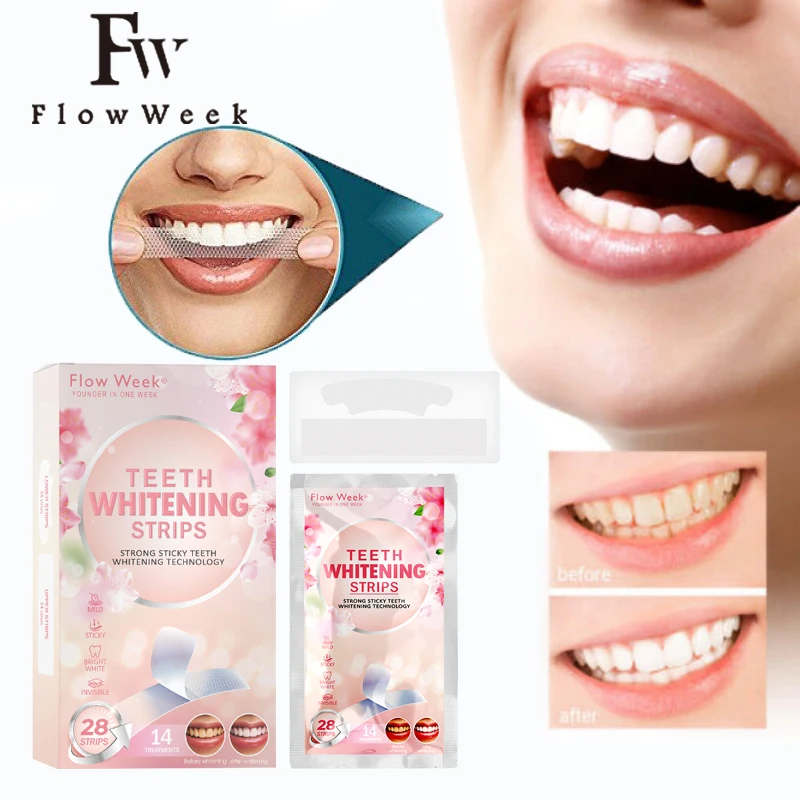 Flow Week Teeth Whitening Strip White Tooth Dental kit Oral Hygiene