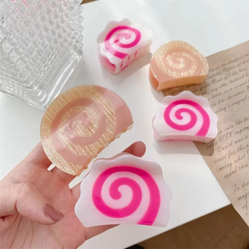 

Korean Cute Funny Hair Grab for Women Travel Painting Fish Plate Spring Roll Hair Clip Decoration Accessories Headwear 2022