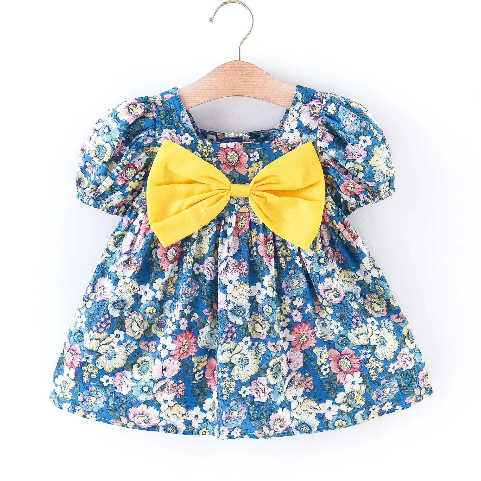 Baby Girl Dresses Summer Bow Floral Short Sleeve Girls Princess Dresses Cute Girls Beach girls dress baby girl dress
