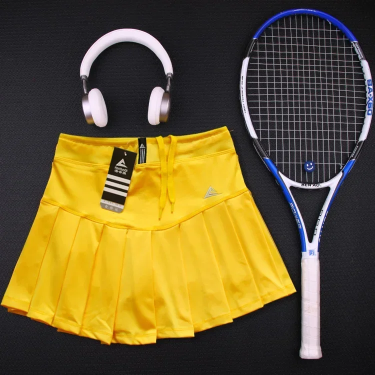 New Girls Tennis Skirts with Safety Shorts , Quick Dry Women Badminton Skirt , Female Tennis Skorts Girl Sport Running Shorts