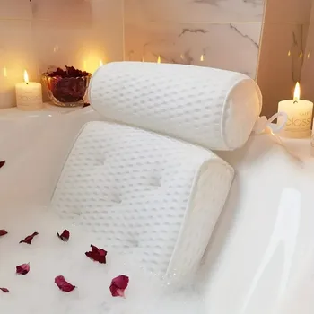 Luxury Ergonomic Spa Bath Pillow with Non-Slip Suction Cups 1