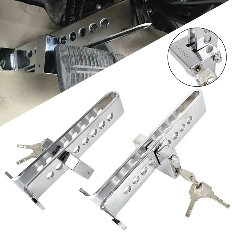 Car Anti-theft Lock Steering Wheel Clutch Lock Brake 8/9 Holes Steering Wheel Brake Pedal Throttle Security Steel