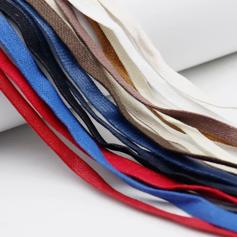 shoe laces shoe accessories 8mm Heavy Duty Wax Shoelace Waxed Cotton Athletic Casual Dress Flat Shoestring for Boots Oxford