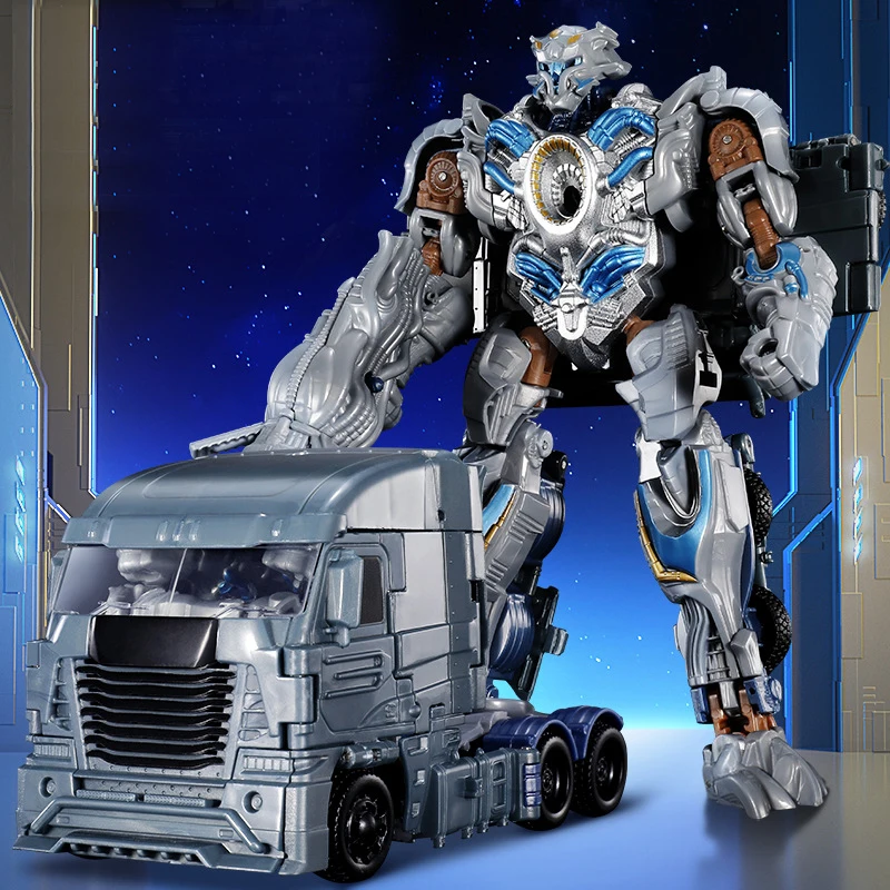 thumbnail image 1 of Nuevas figuras de juguete de coche robot transformable, modelo de avión de dinosaurio, colección de películas, figuras de acción, regalo de cumpleaños para niños, juguetes para niños, 1 of 5