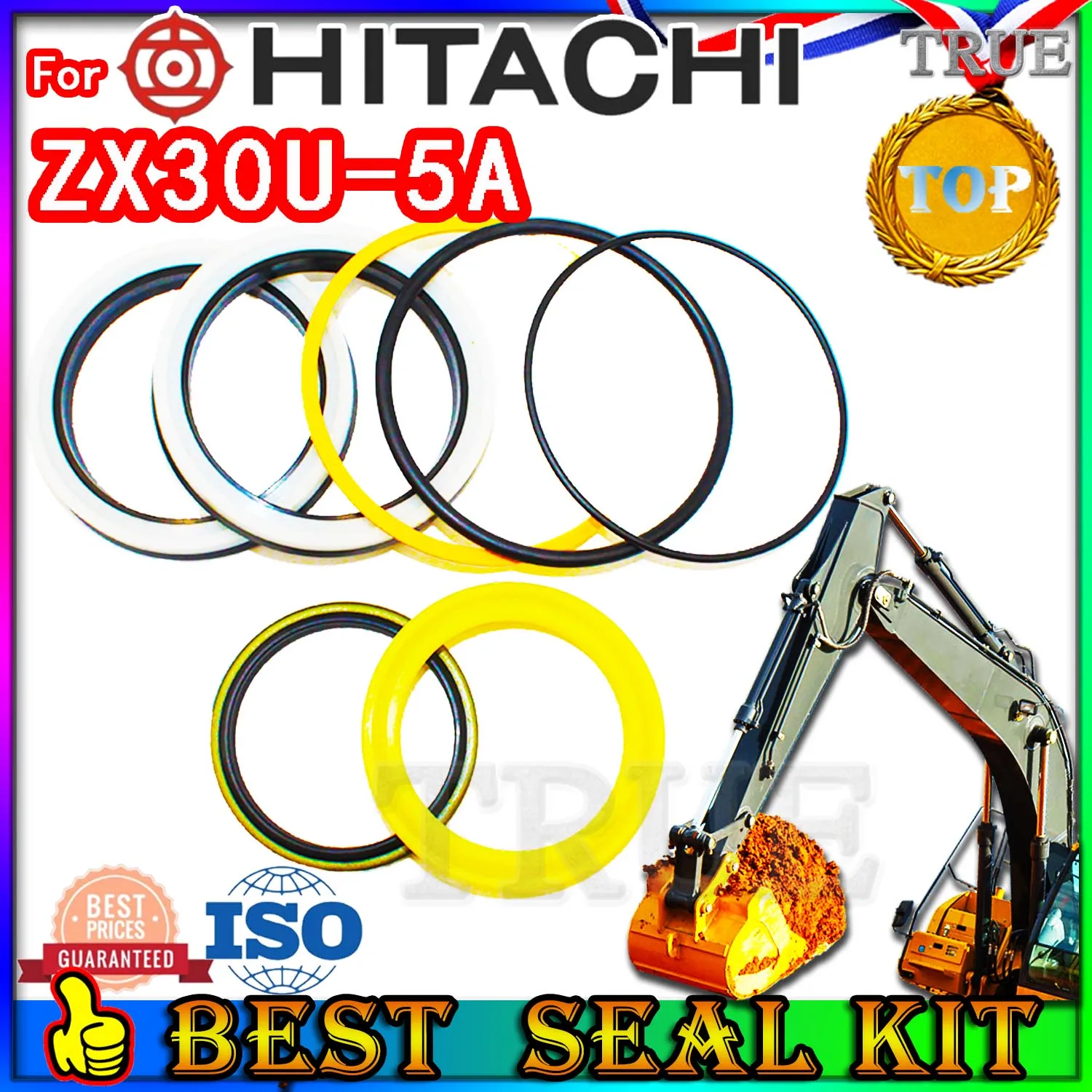 

For Hitachi ZX30U-5A Oil Seal Repair Kit Boom Arm Bucket Excavator Hydraulic Cylinder Hit ZX30U 5A Adjust Swing Gear Gasket NBR