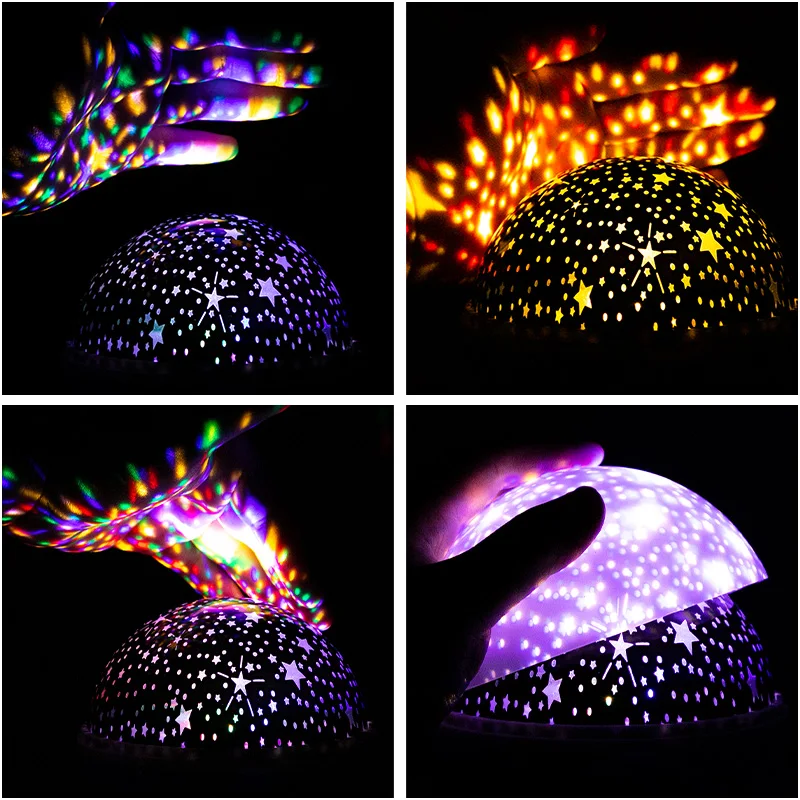 Galaxy Star Projector Lamp LED Night Light Rotating Planetarium Children Bedroom