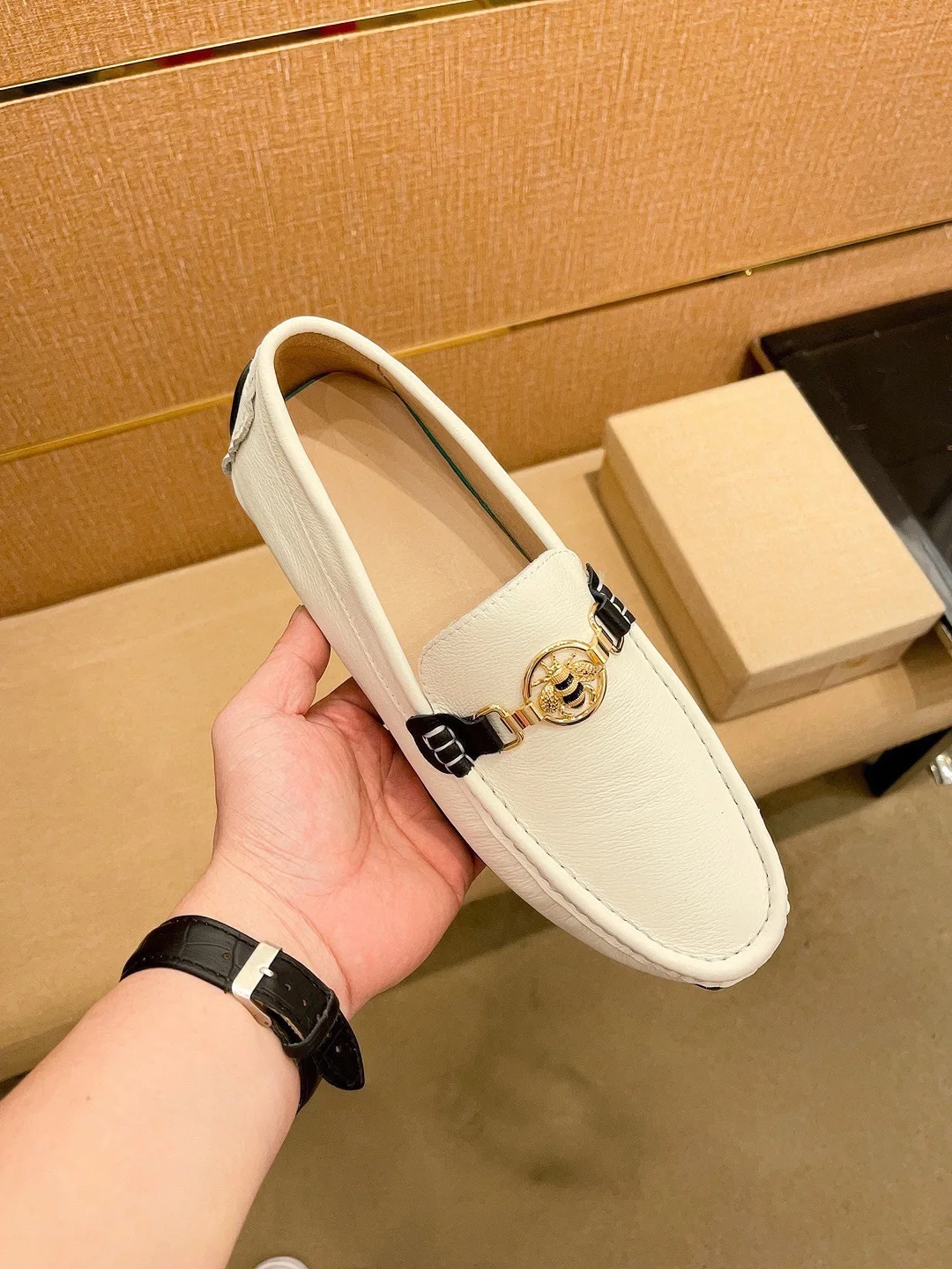 NEW High-end designer trend Genuine leather Men's Fashion Casual