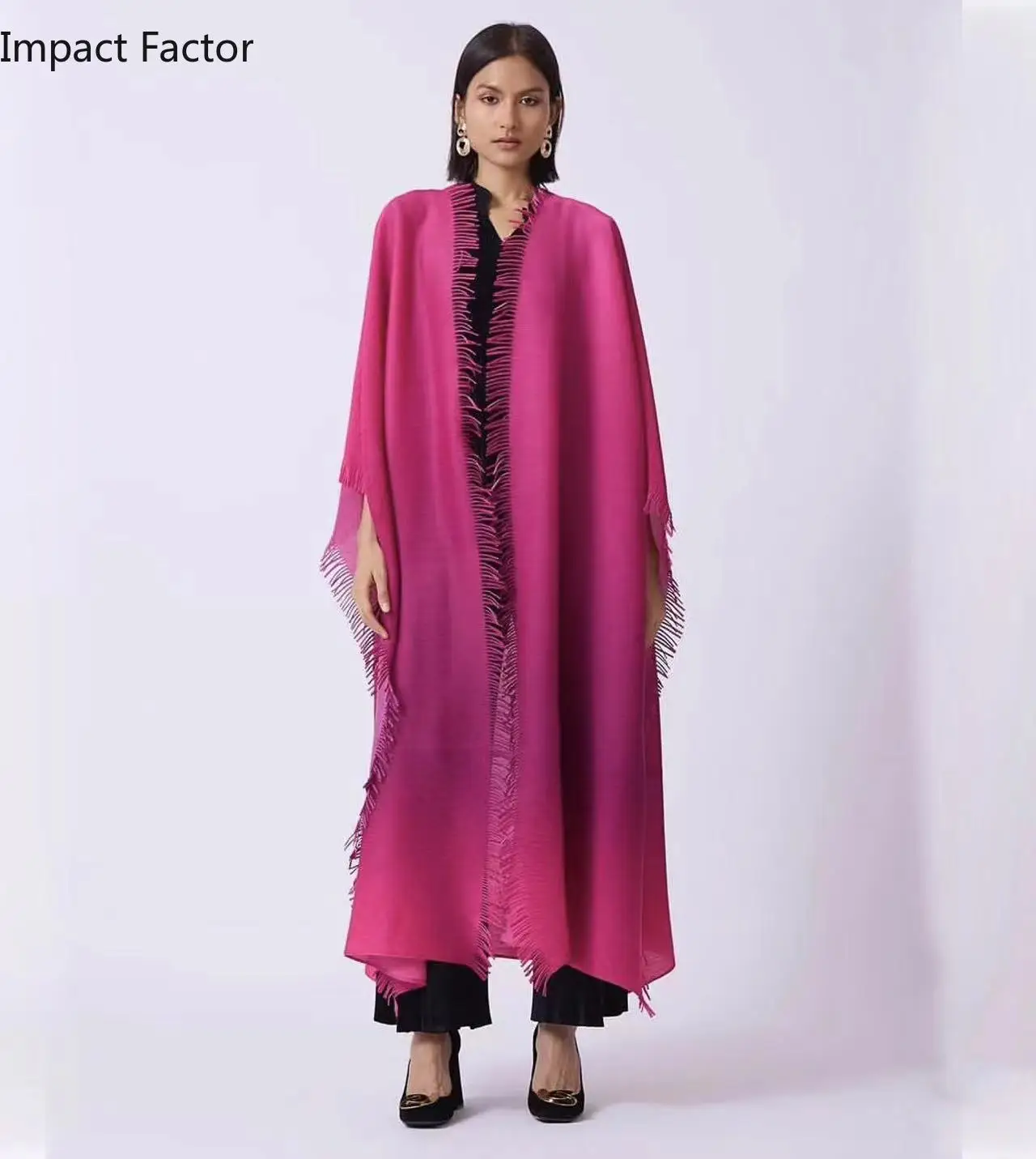 

Женский плиссированный кардиган миаке, длинный свободный кардиган, летняя одежда, 2024