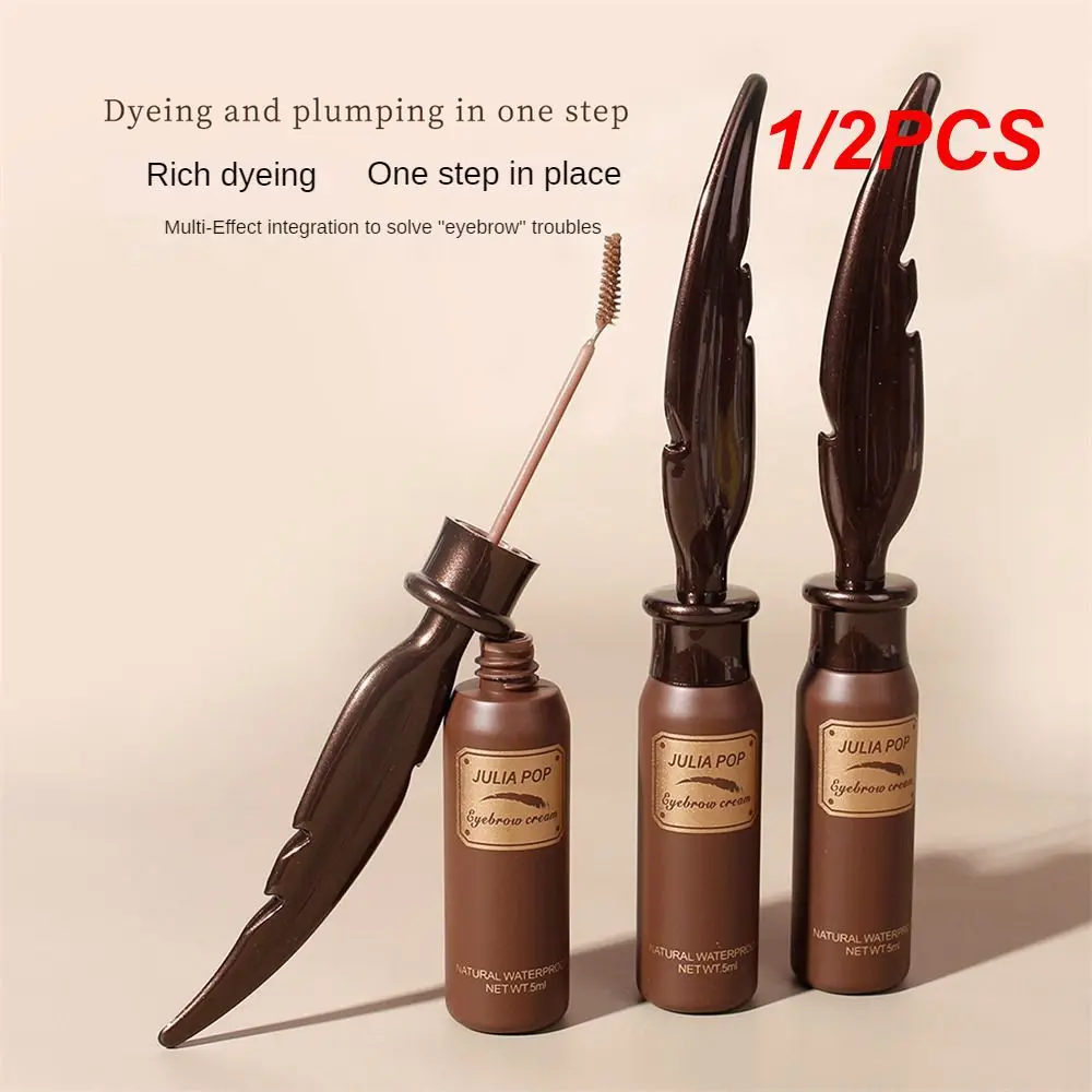

1/2PCS Eyebrow Pomade Creamy Texture Brown Gray Eyebrow Cream Eyes Makeup Eyebrow Enhancer Waterproof Eyebrow Tint Cream