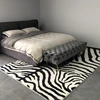 Nordic Fluffy Plush Carpets for Living Room Light Luxury Zebra Pattern Bedroom Decor Carpet Home Large Area Anti-Slip Lounge Rug 3