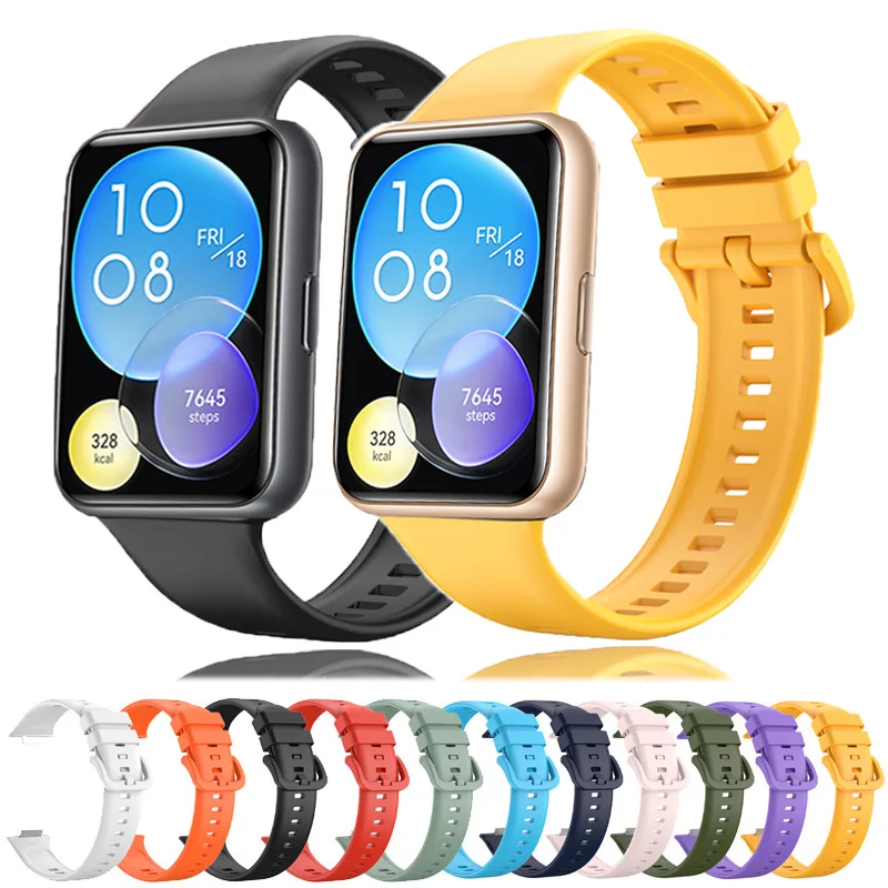 

Silicone Band For Huawei Watch FIT 2 Strap Smartwatch Accessories Replacement Wristband Correa Bracelet Huawei Watch fit2 strap