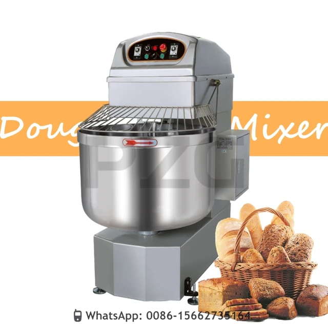 50kg Spiral Dough Mixer Food Mixers 130L Commercial Bread Dough Mixer Bread  For Hotel