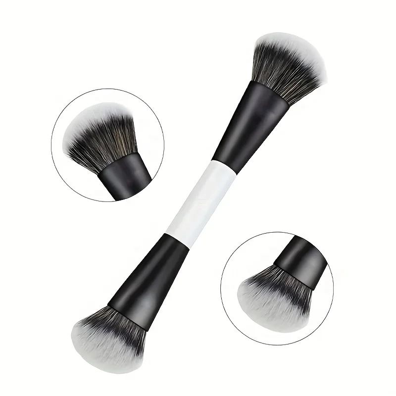 Premium Dual-Ended Makeup Brush Set - 4-Piece Collection with Soft, Fluffy Bristles