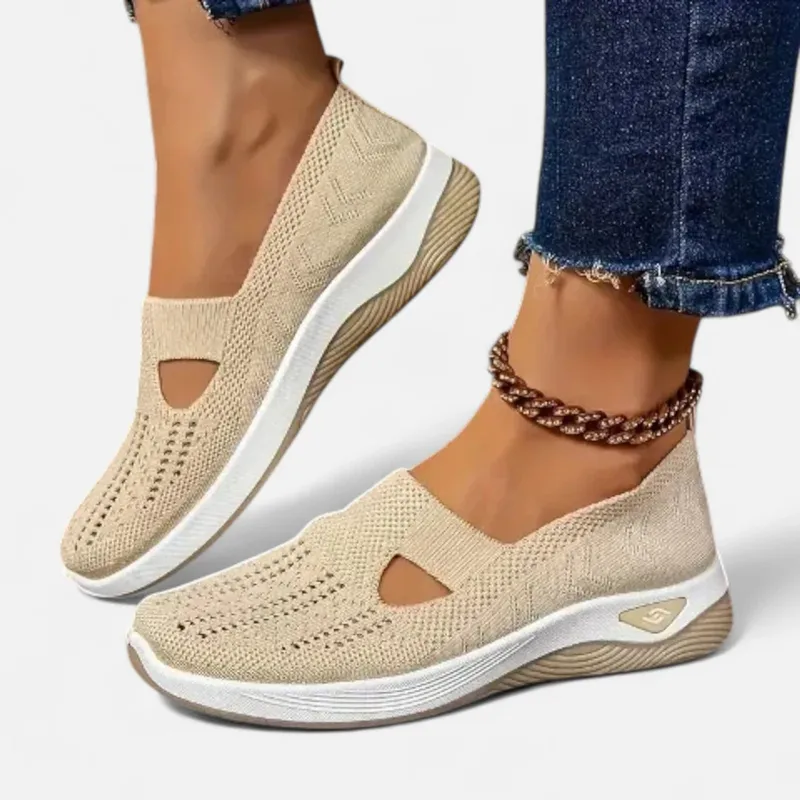 Breathable Mesh Flats Shoes Comfortable Slip