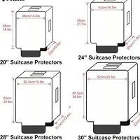 Transparent Pvc Luggage Protective Cover Wheeled Luggage Protective Cover Wear-Resistant Outer Cover Transparent Protective 6
