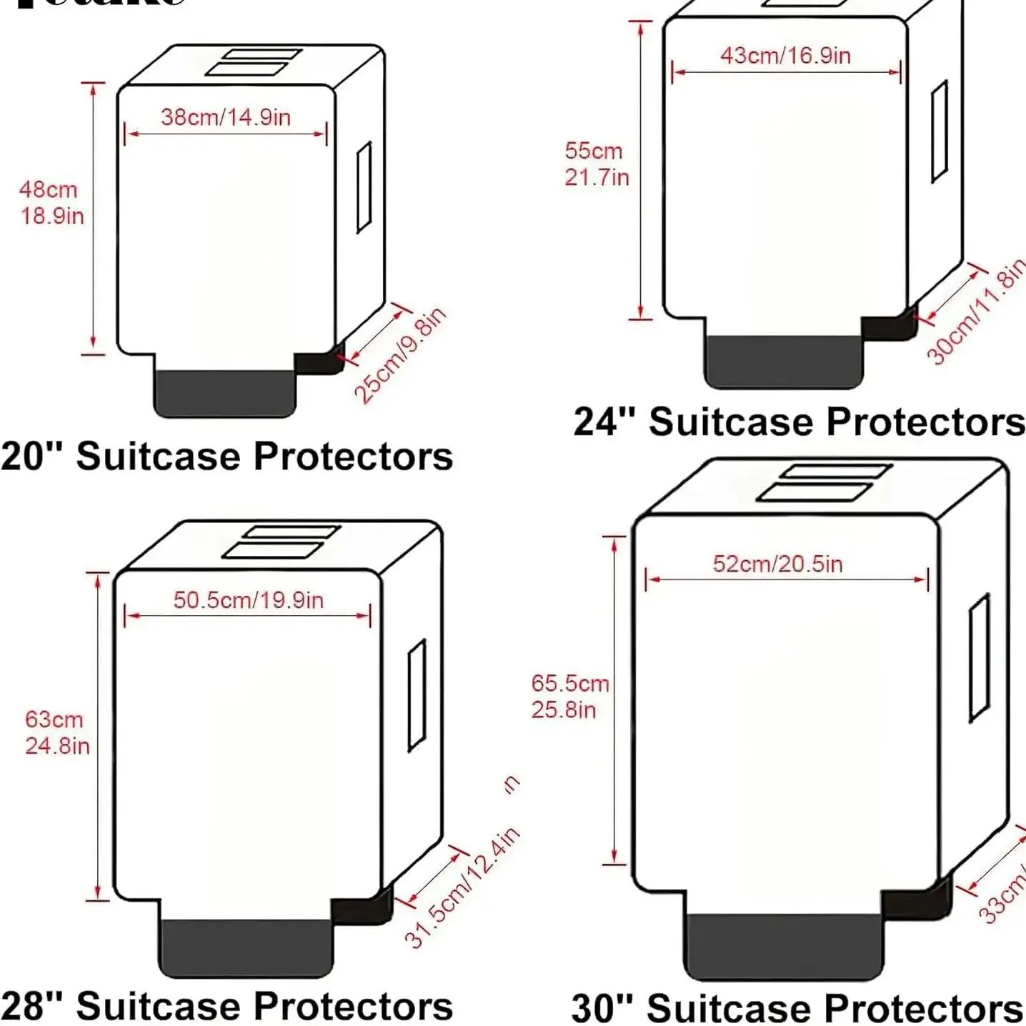 Transparent Pvc Luggage Protective Cover Wheeled Luggage Protective Cover Wear-Resistant Outer Cover Transparent Protective 6