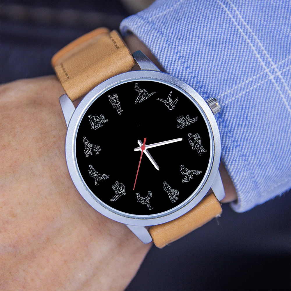 Rose Gold Men's Watch with Black and Silver Watchband - Personalized Gift Edition